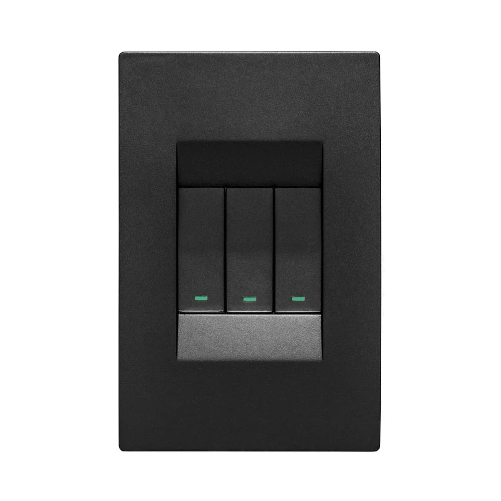 Crabtree Topaz 3 Lever Light Switch 4x2 - Graphite