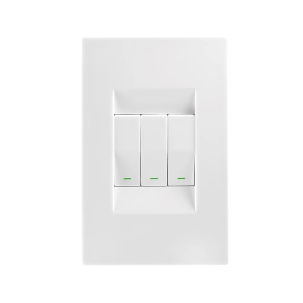Crabtree Topaz 3 Lever Light Switch 4x2 - White
