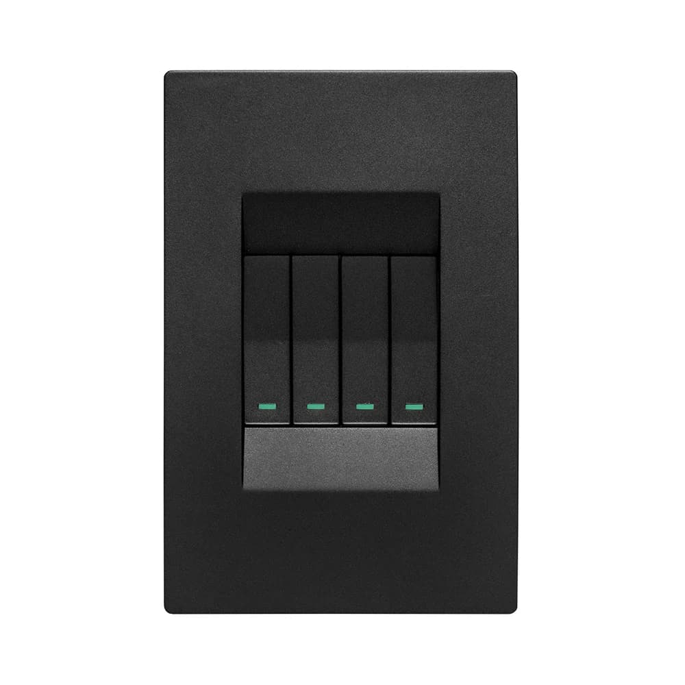 Crabtree Topaz 4 Lever Light Switch 4x2 - Graphite