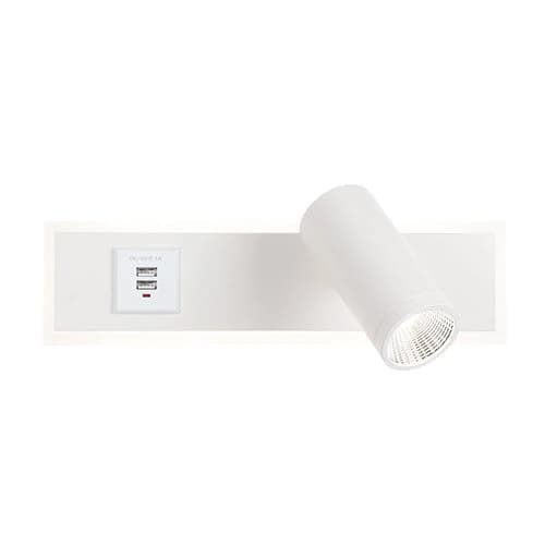 Bright Star Wall Light with 2 USB Ports 4000K - White