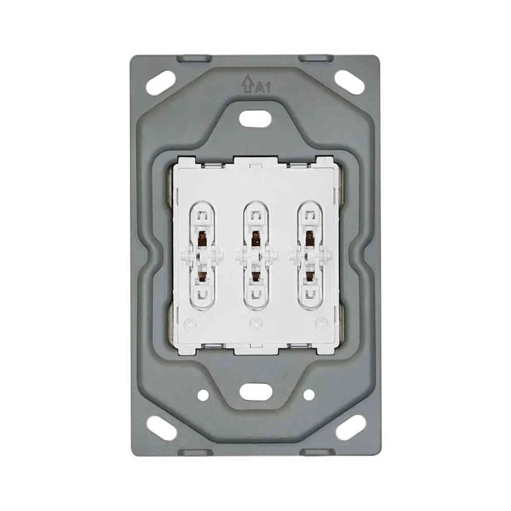 VETi 3 3 Lever 2-Way Light & Double Dimmer Switch Yoke 4x2