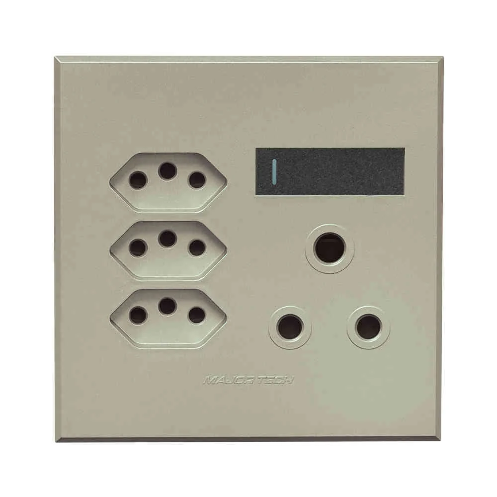 VETi 3 Pola 3x Slimline & RSA Combo Wall Socket 4x4
