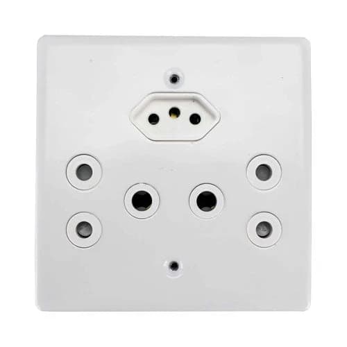 Crabtree Classic Cyclops RSA Slimline Combo Socket Unswitched 4x4