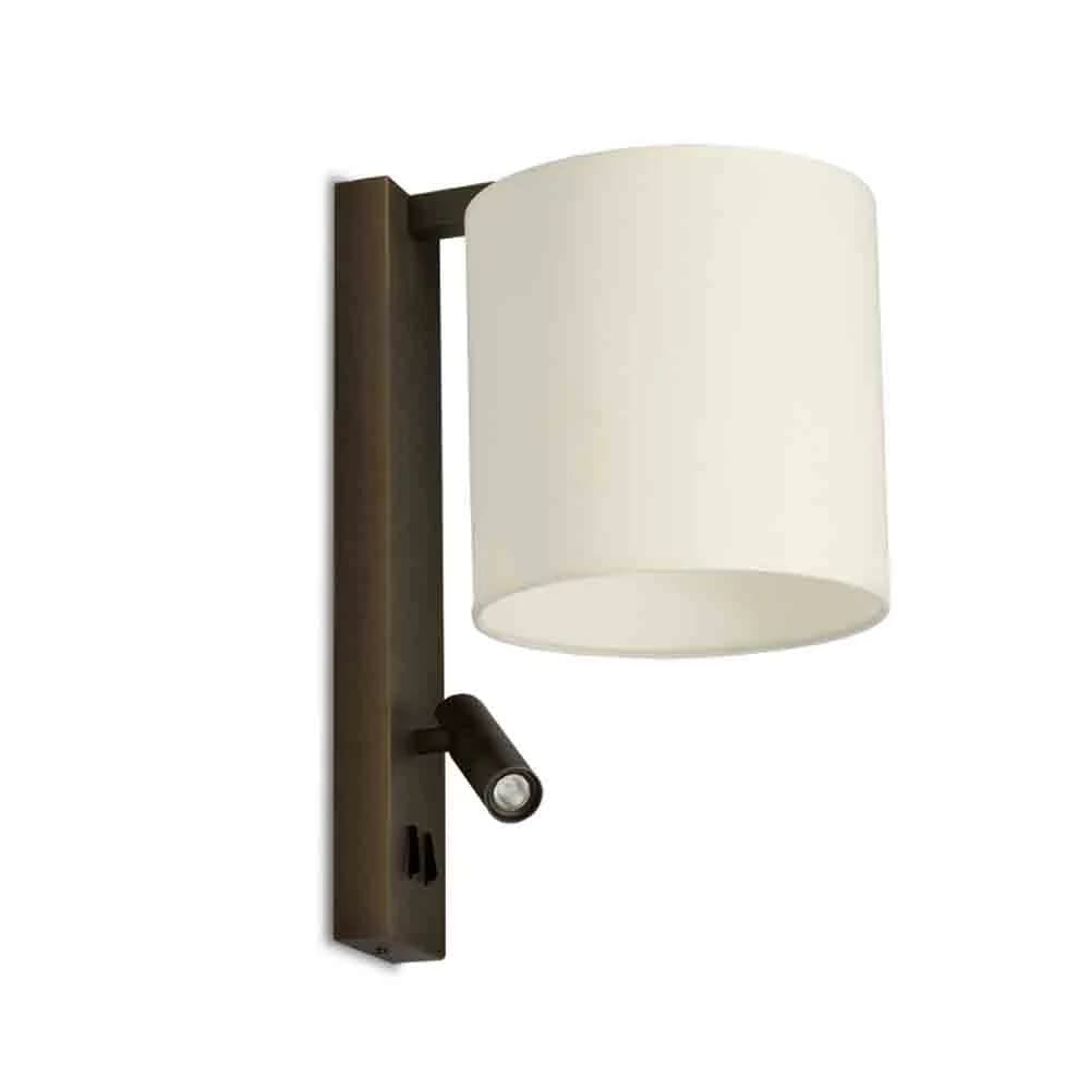 Spazio Saxon Wall Light with LED Reading Light 3000K
