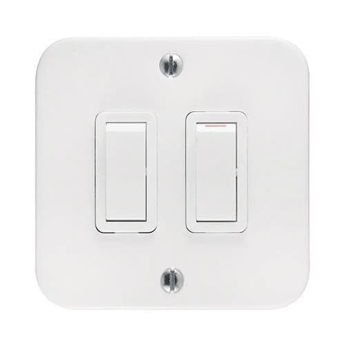 Crabtree Industrial 2 Lever 1-Way & 2-Way Switch in Surface Box 4x4