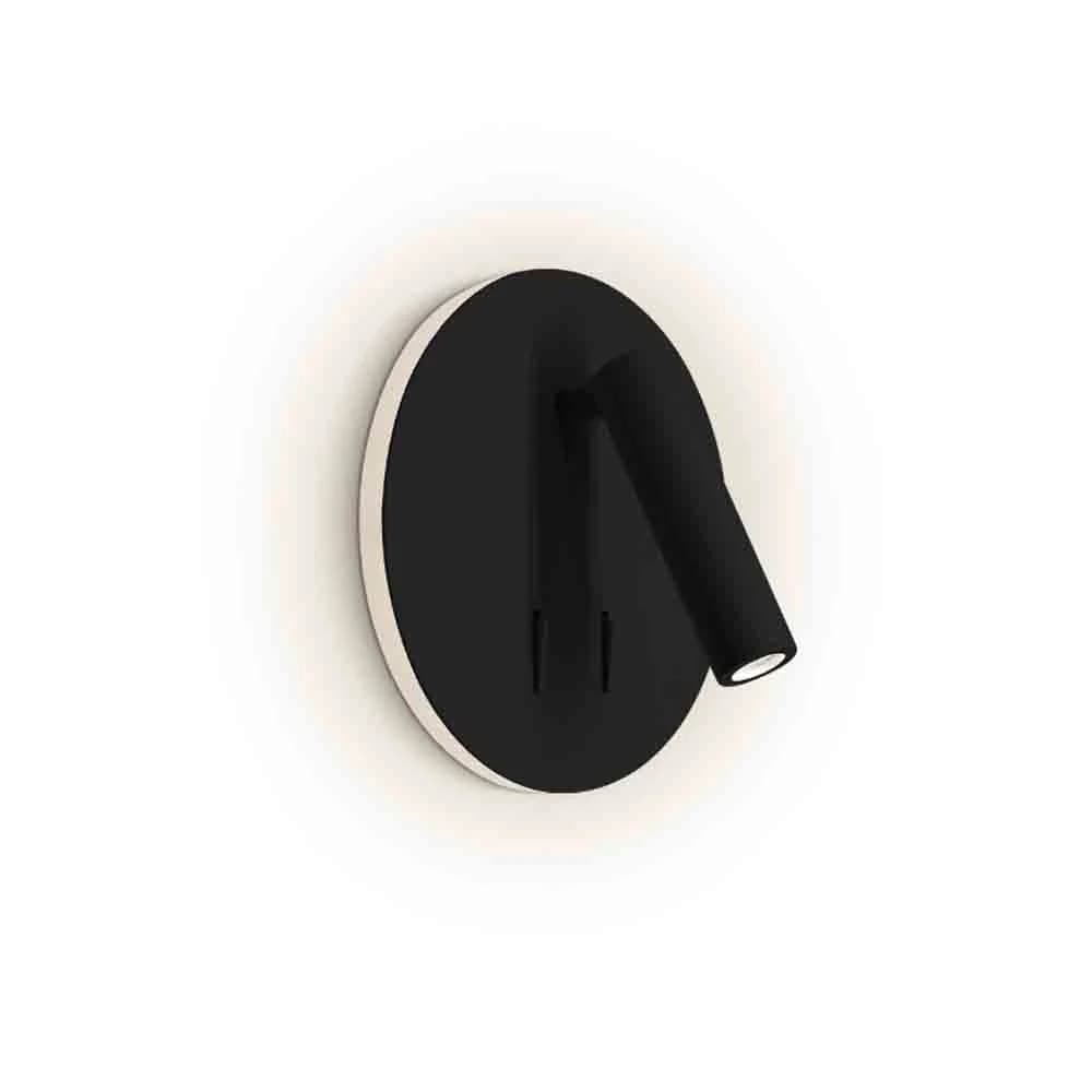 Spazio Spin Round Metal Reading Light 3W 220lm 3000K