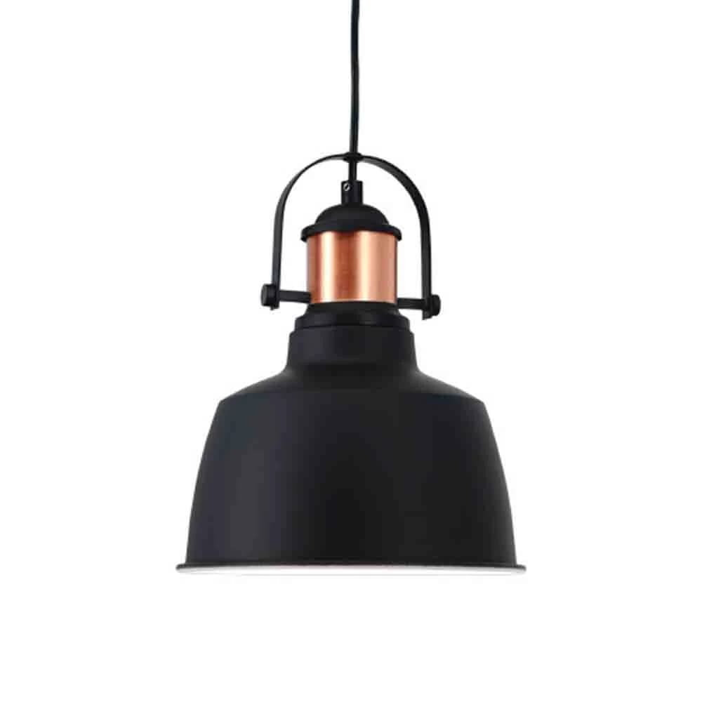Spazio Nordic 60W Pendant - Black and Copper