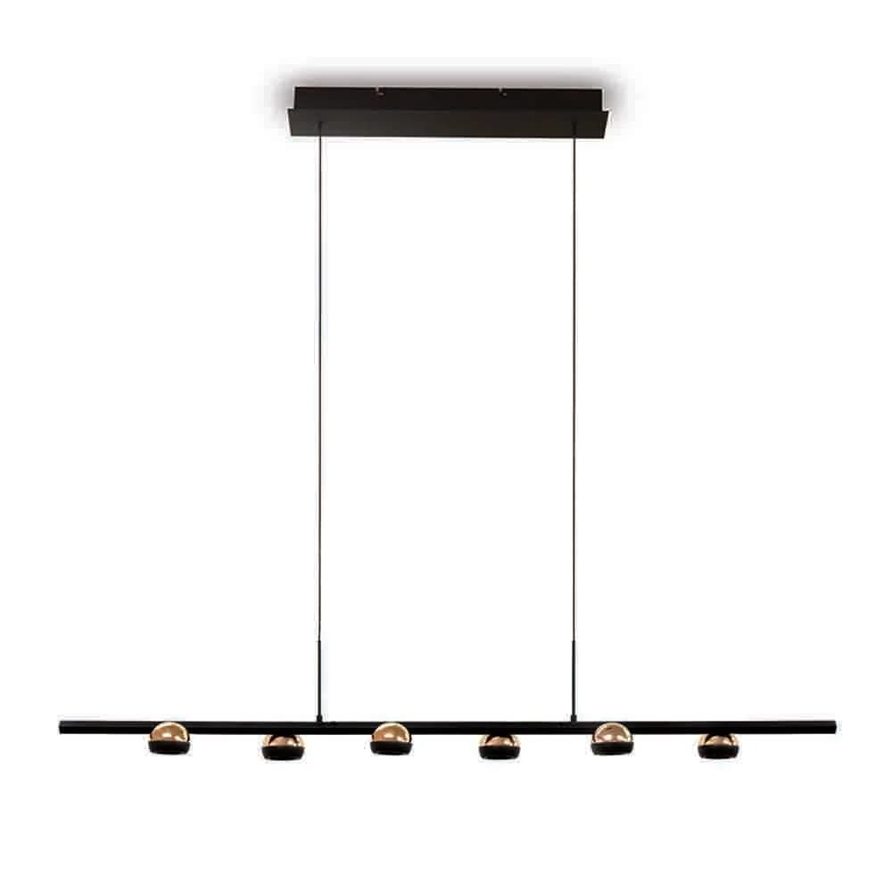Spazio Marrakesh 6 Light Pendant 30W 3000lm 3000K - Black