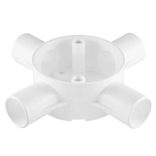 Tradeprice PVC Side Entry Conduit Box 4-Way 25mm
