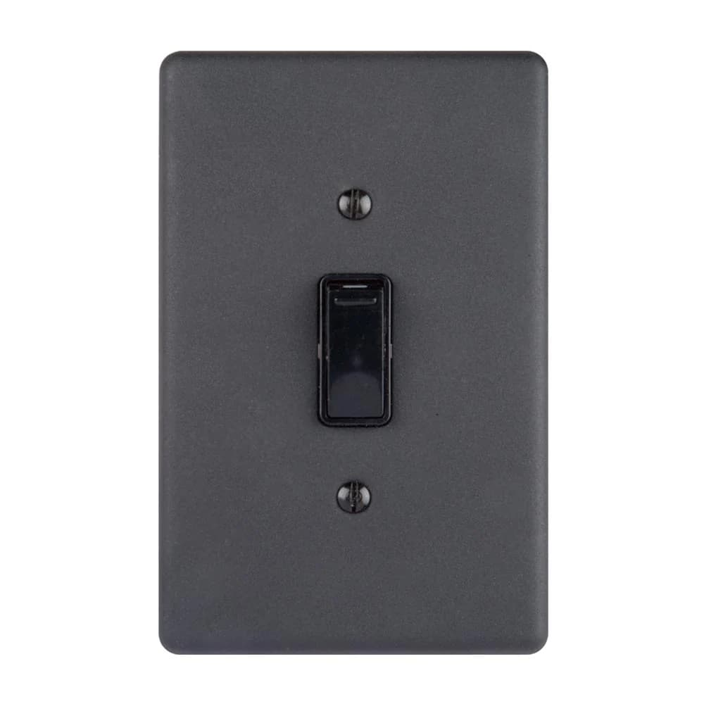 Lesco 1 Lever 1-Way Light Switch 4x2 - Matt Black