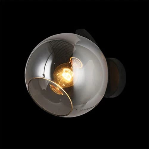 K. Light Bubble Glass Wall Light - Smoke / Black
