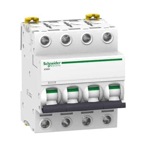 Schneider Acti 9 iC60H DIN Mini Circuit Breaker C-Curve 4P