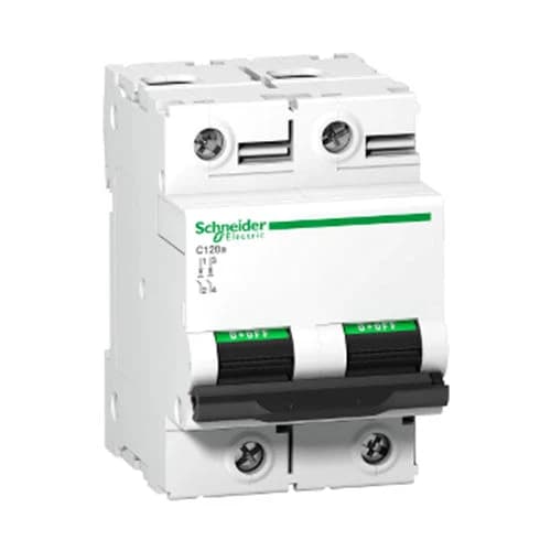 Schneider Acti 9 C120a DIN Mini Circuit Breaker C-Curve 2P