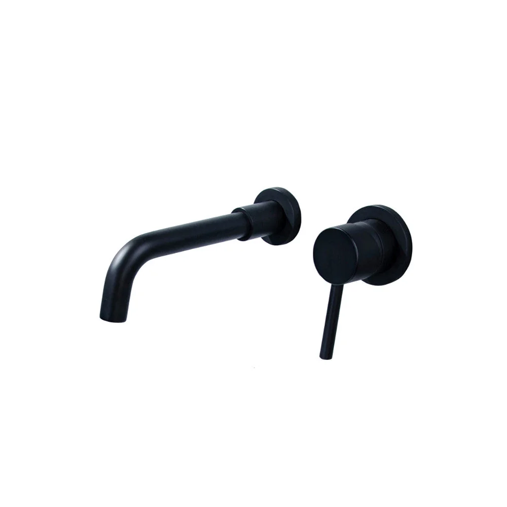 Trendy Taps Sombre Wall Mounted Basin Spout and Mixer - Black