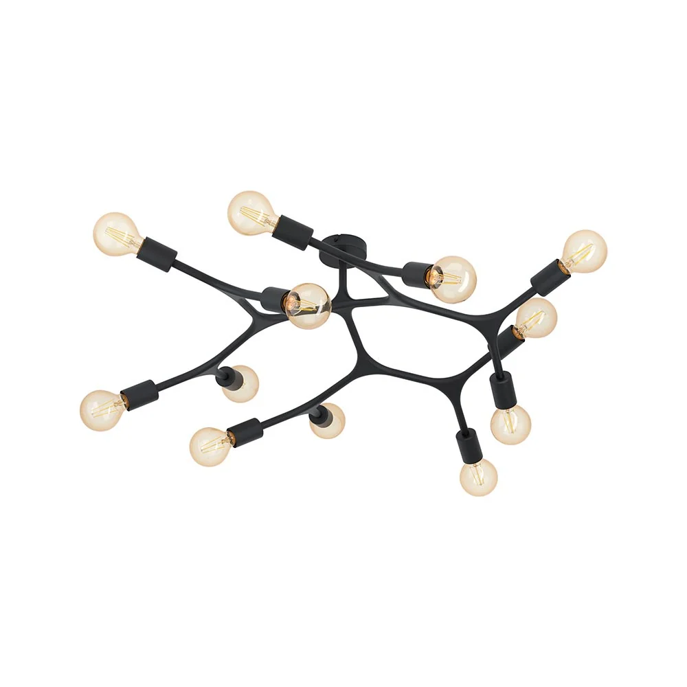 EGLO Bocadella 12 Light Ceiling Light - Black