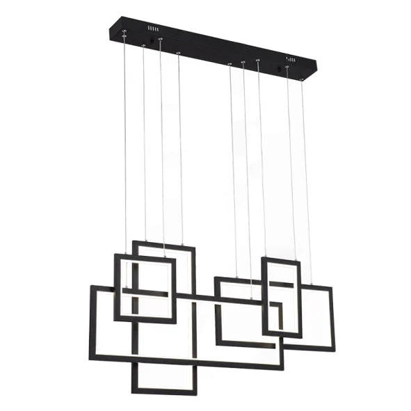 Bright Star Geometric Aluminium Chandelier 95W 6420lm 4000K - Sand Black