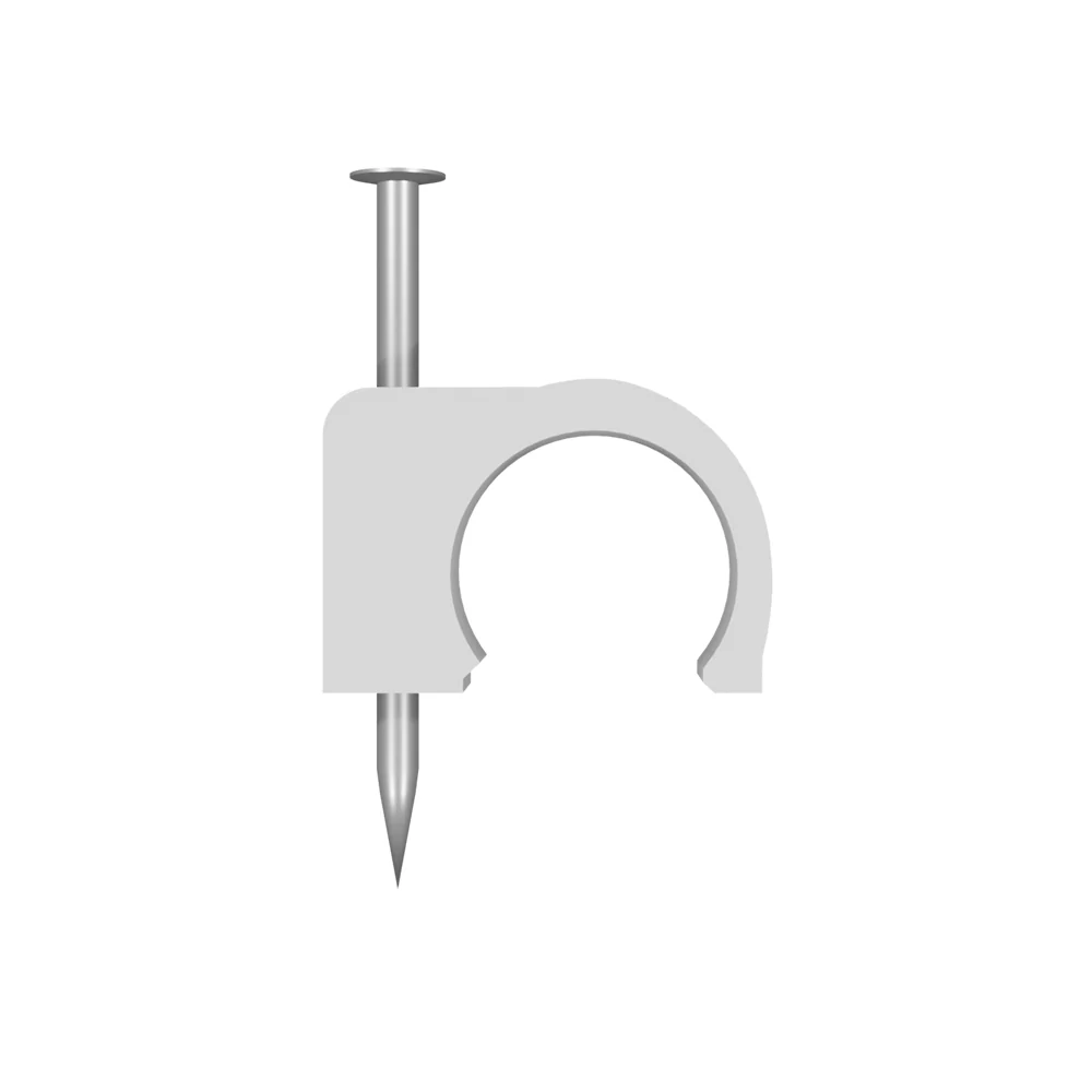 Tradeprice Cable Clips Round 3 to 14mm - White (100)