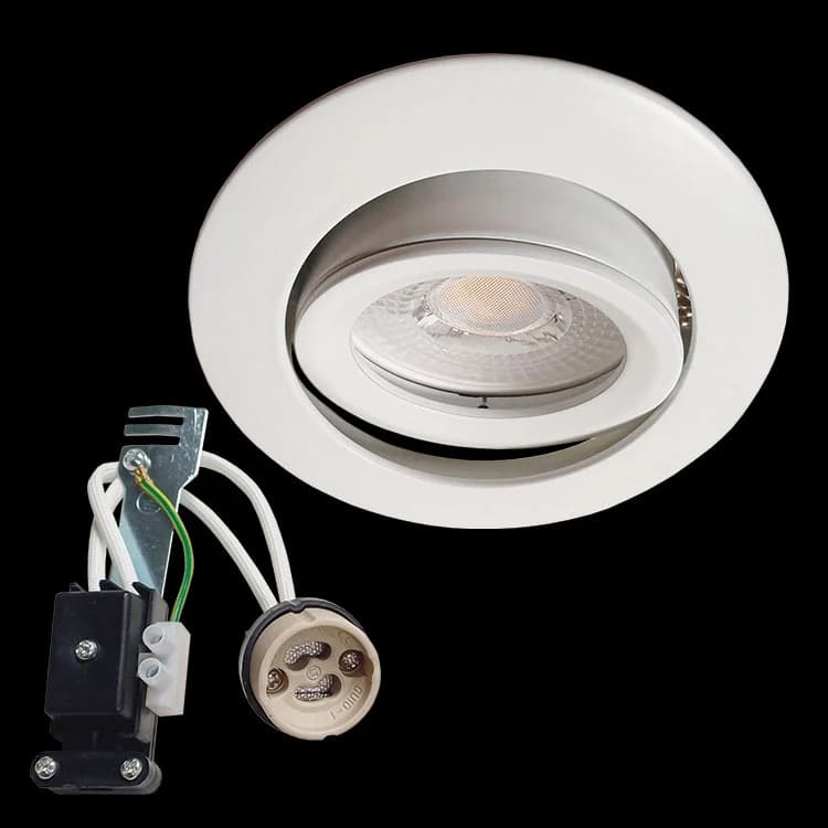 K. Light Bevelled Tilt Recessed Downlight GU10 83mm