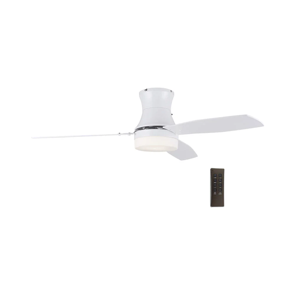 Bright Star 3 Blade Ceiling Fan with Lights 1320mm - White