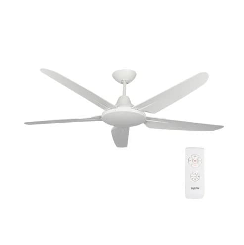 Bright Star 5 Blade Ceiling Fan with Remote 1320mm - White