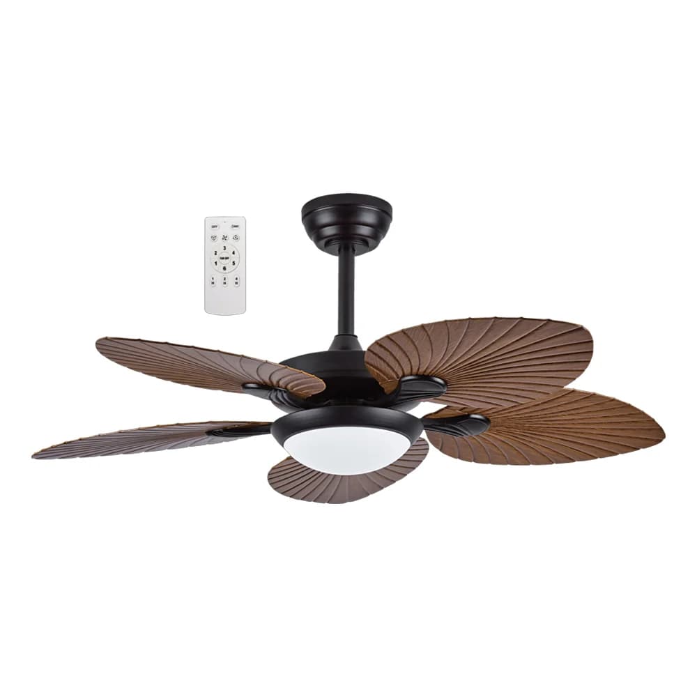 Bright Star 5 Blade Ceiling Fan with LED Light 1120mm - Black