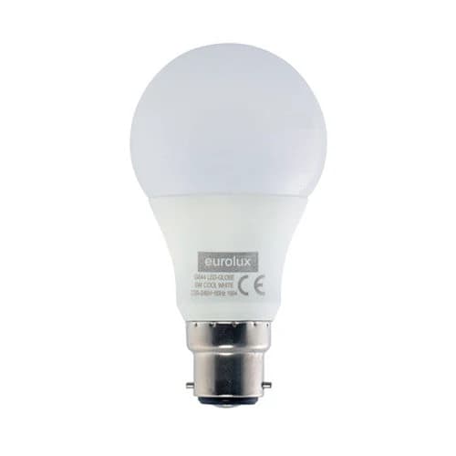 Eurolux LED Globe B22 6W 500lm 4000K - Opal