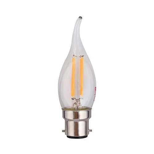Eurolux LED Filament Flame Candle Bulb B22 4W 310lm 3000K