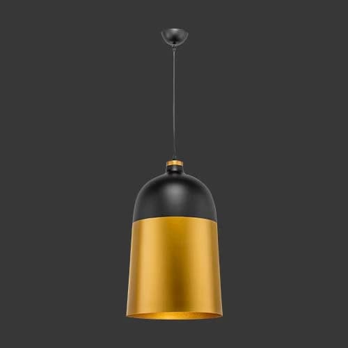 K. Light Two-Tone Large Metal Pendant