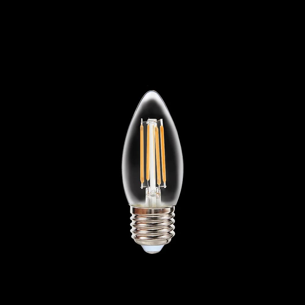 K. Light LED Filament Candle Bulb C35 E27 4W 2700K