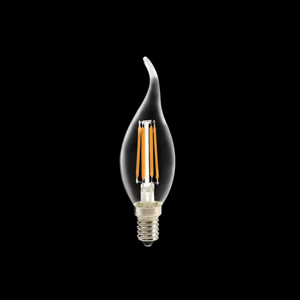 K. Light LED Filament Flame Bulb C35 E14 4W 2700K