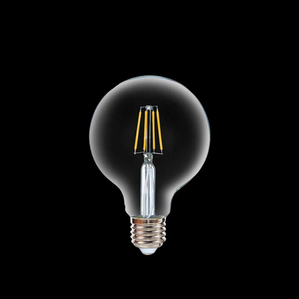 K. Light LED Filament Globe Bulb G95 E27 4W 2700K