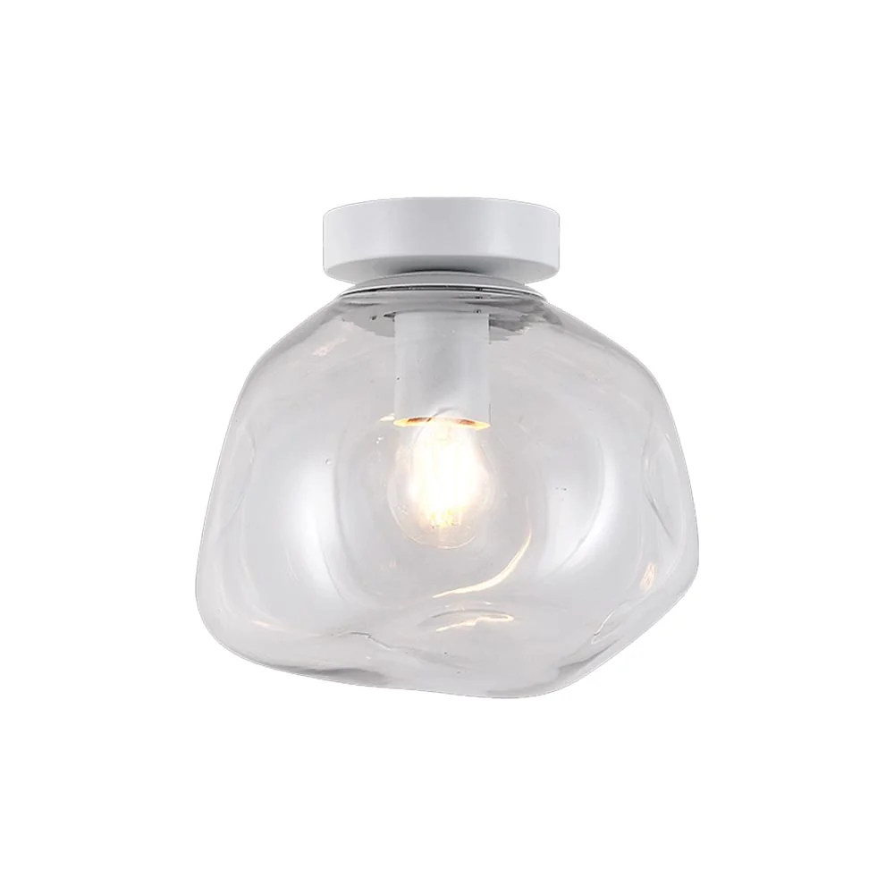K. Light Molten Small Glass Ceiling Light - Clear