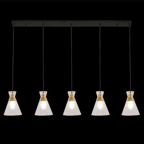 K. Light Cleopatra 5 Light Pendant - Black