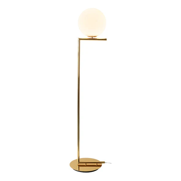 K. Light Floor Lamp With Foot Switch - Gold