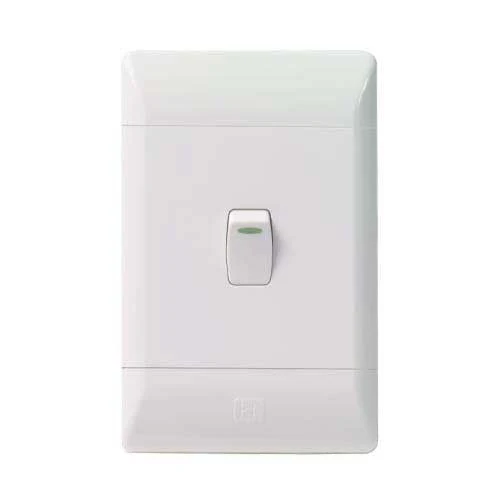 CBi PVC 1 Lever 1-Way Light Switch 4x2 - White
