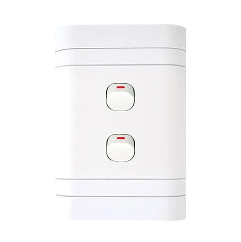 Lesco Cover Strip 2 Lever 1-Way Light Switch 2x4