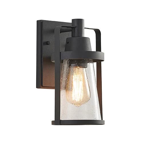 Bright Star Cone Wall Light Lantern - Black