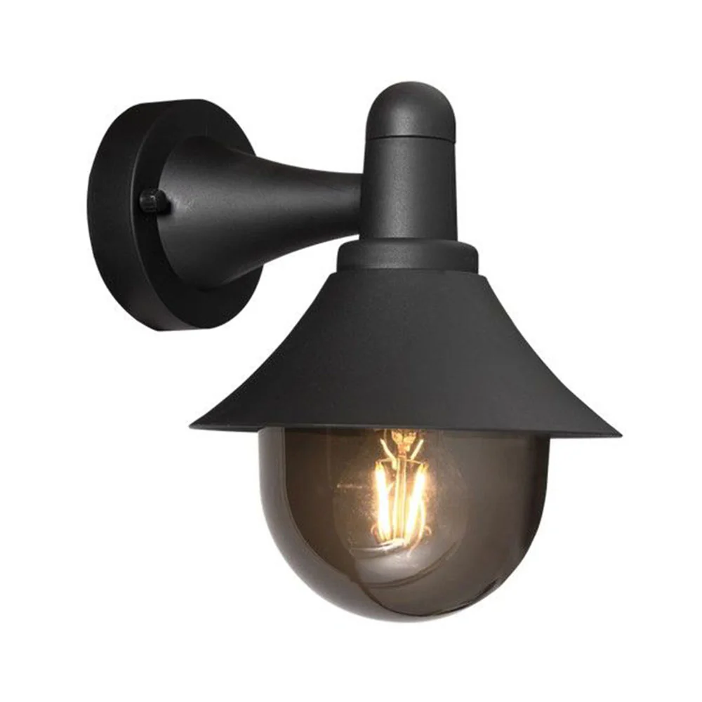 Bright Star Plastic Wall Light E27 IP44 - Black