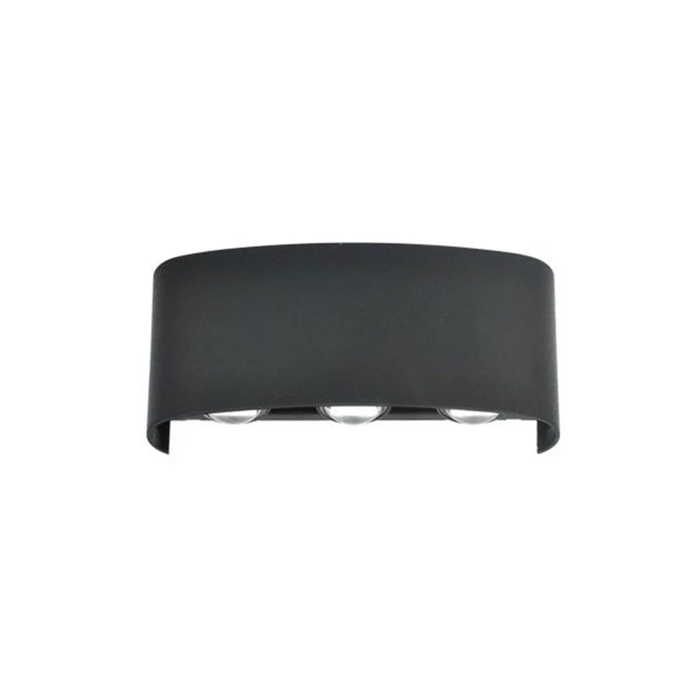 Bright Star Plastic Up and Down Wall Light 6W IP54 3000K 490lm - Black