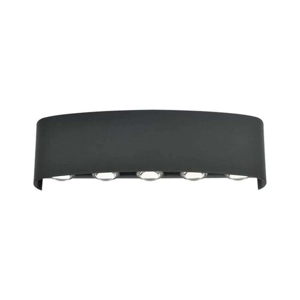 Bright Star Plastic Up and Down Wall Light 10W IP54 3000K 800lm - Black