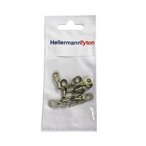 HellermannTyton Standard Cable Lugs HTB25 2.5mm Cable Size 5mm Stud (10)