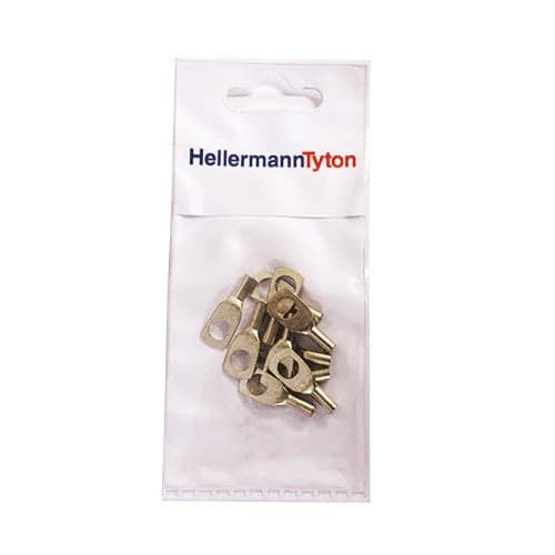 HellermannTyton Standard Cable Lugs HTB26 2.5mm Cable Size 6mm Stud (10)