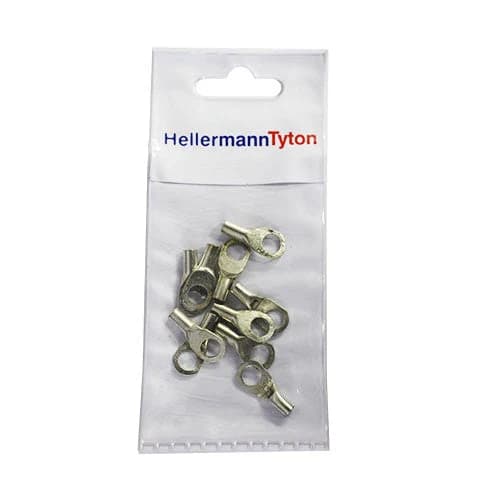 HellermannTyton Standard Cable Lugs HTB46 4mm Cable Size 6mm Stud (10)