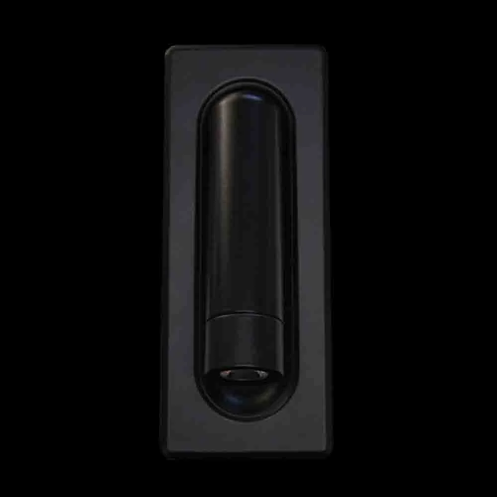 K. Light LED Recessed Wall Reading Light 3W - Black