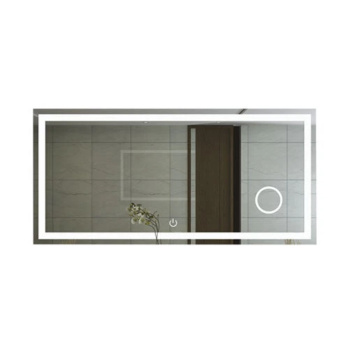 Bright Star Rectangular LED Mirror with Touch Switch 72W 4000K