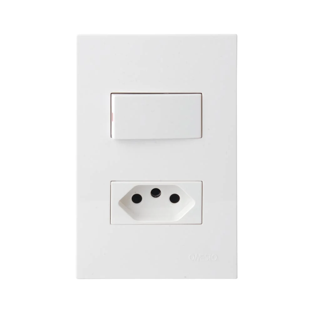 Onesto Matrix Slimline Wall Socket 2 Way Switch 4x2
