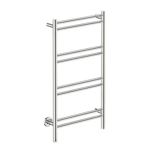 Bathroom Butler Natural 8 Bar Straight PTS Heated Towel Rail 500mm - Brushed Stainless Steel