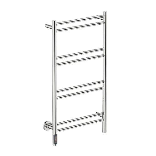 Bathroom Butler Natural 8 Bar Straight TDC Heated Towel Rail 500mm - Polished Stainless Steel