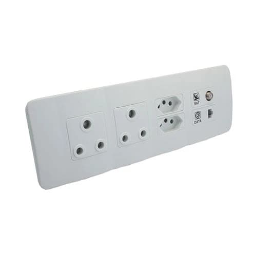 VETi 1 Omni Cluster V-Slim + RSA + Satellite & Data Socket - White Modules