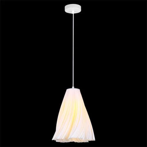 K. Light 3D Printed Tulip Recycled LED Pendant - White